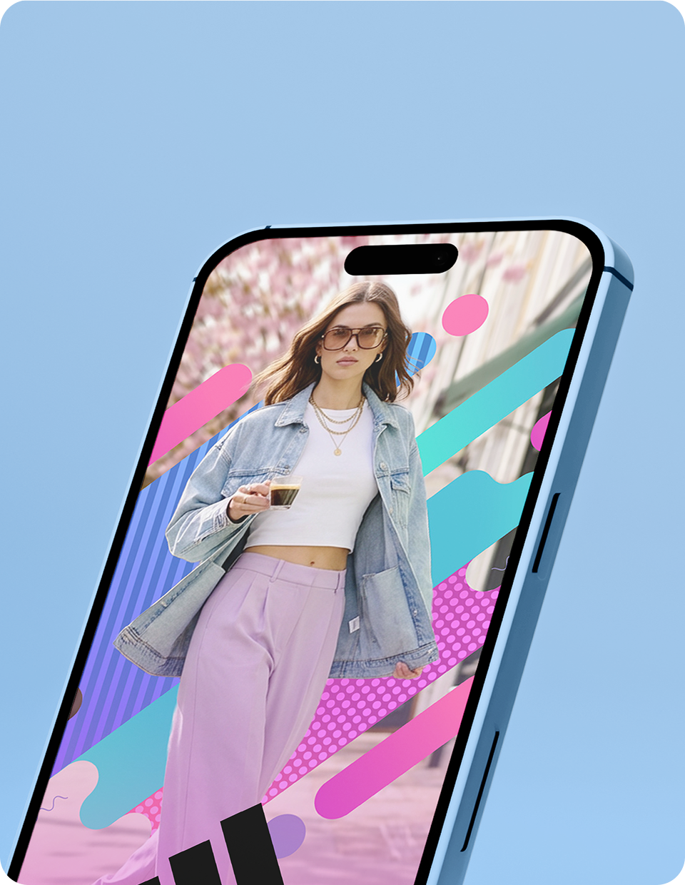 Phone screen showing various sneaker social media banners